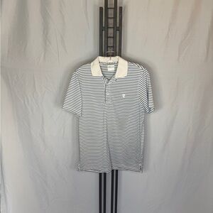 Izod Navy and White Striped Polo Shirt‎